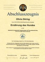 ATN Abschlusszeugnis - Ernährung des Hundes (=Ernährungsberater Hund)